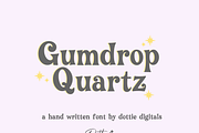 Gumdrops Quartz Font – Handwritten, a Font by Dottie Digitals (Thumbnail 1 of 3)