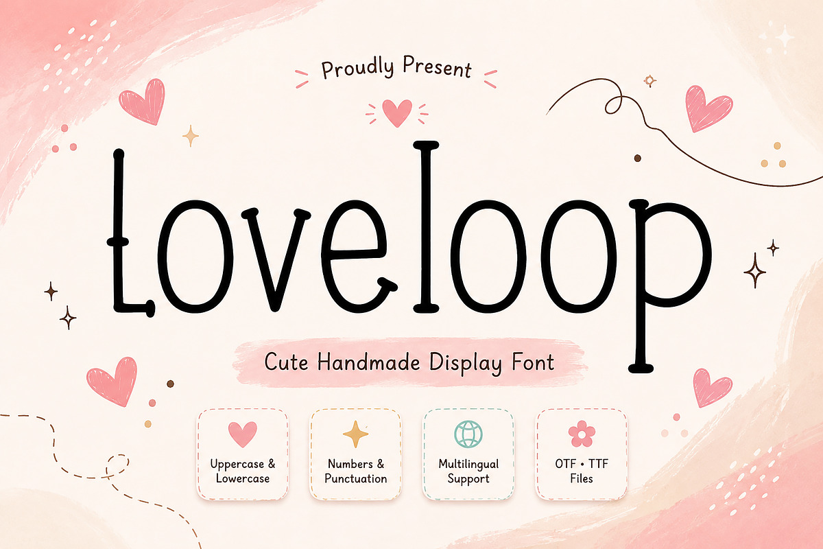 Loveloop – Handmade Font, a Handwritten Font by Wow Magic (Photo 1 of 2)