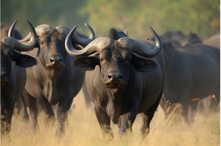 African buffalo. Generate Ai, an Animal Photo by Ylivdesign