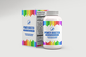 Bottle Nutrition Supplement Mockup