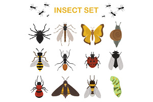 Fly Insects Wildlife Entomology Bug Animal Nature Beetle Biology Buzz Icon Vector Illustration