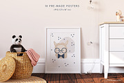 Face baby animals collection, an Animal Illustration by polikarpovaart (Thumbnail 6 of 11)