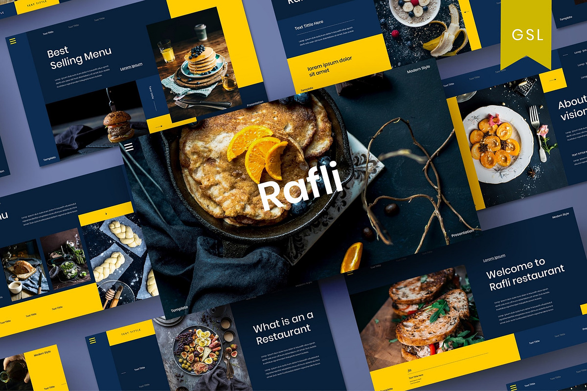 Rafli - Food Business Google Slide, a Presentation Template by Dens Creative Studio (Photo 1 of 6)