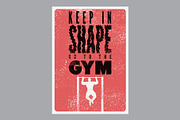 Gym vintage vector poster set., a Sport Illustration by PoPaShop (Thumbnail 6 of 8)