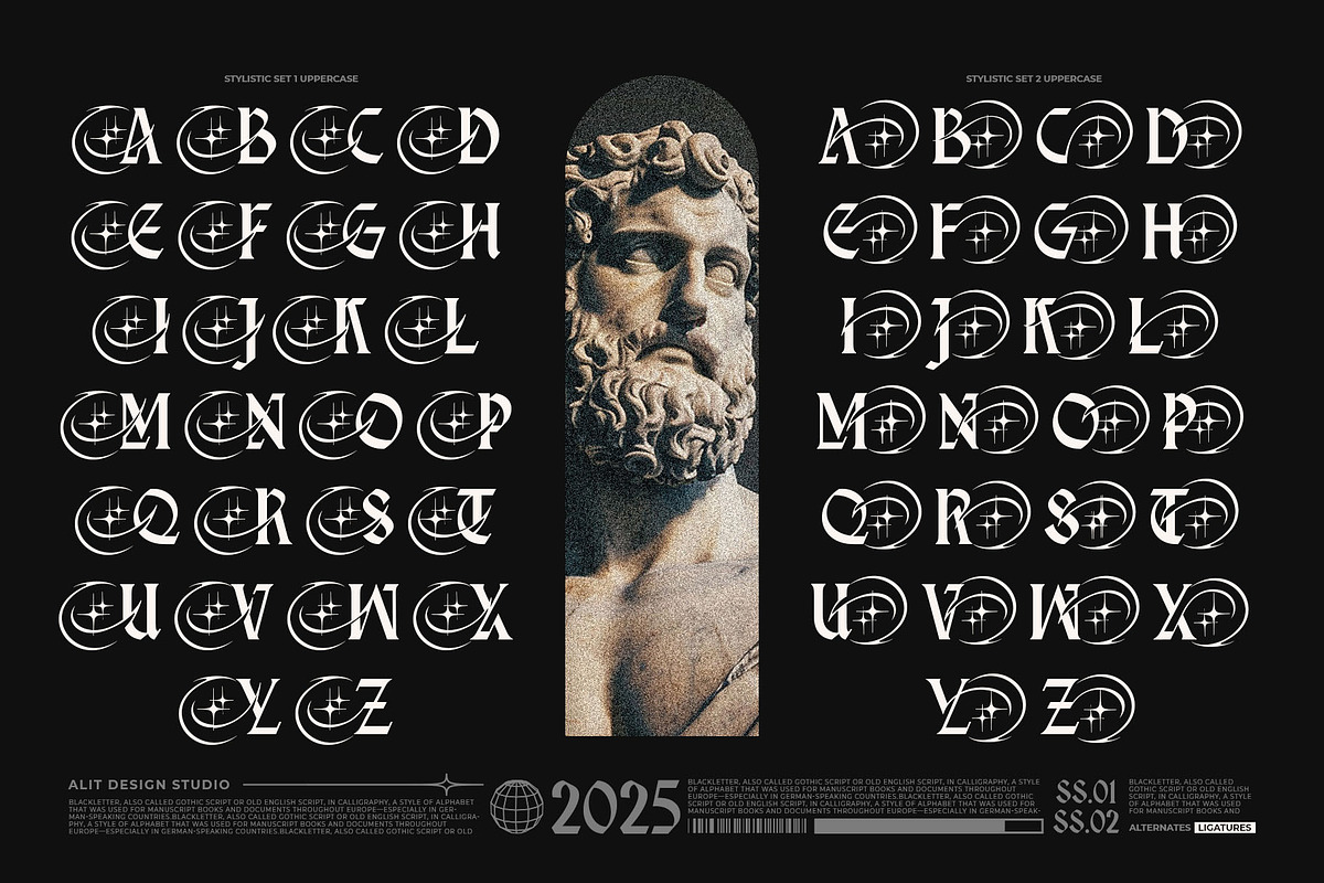 Doverise Typeface, a Blackletter Font by alit design (Photo 3 of 20)