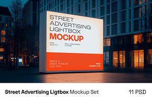 Advertising Lightbox Mockup Set