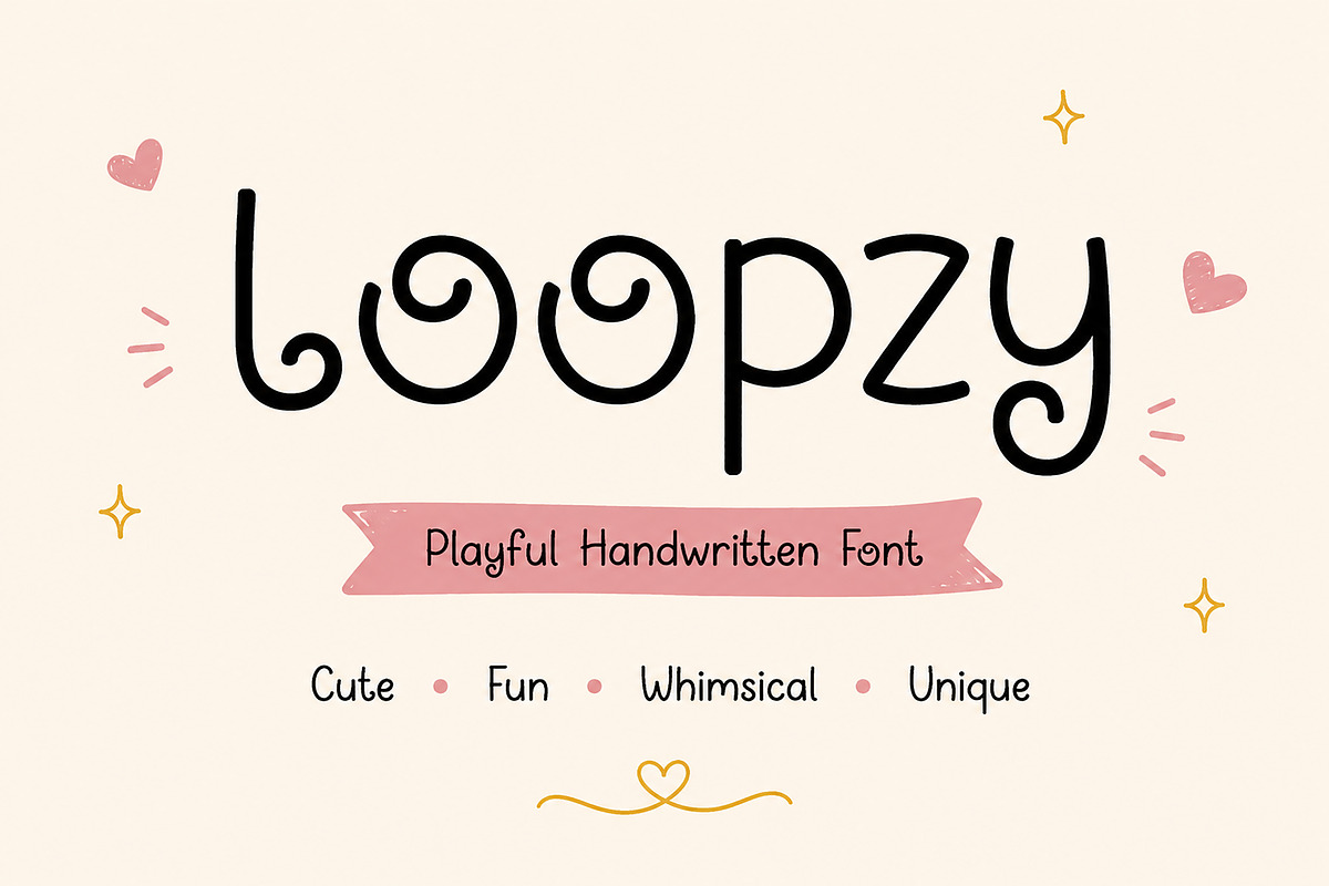 Loopzy, a Handwritten Font by Wow Magic (Photo 1 of 6)