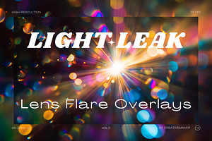 Light Leak Lens Flare Overlays Vol.5, a Background Photo by Creativemaker