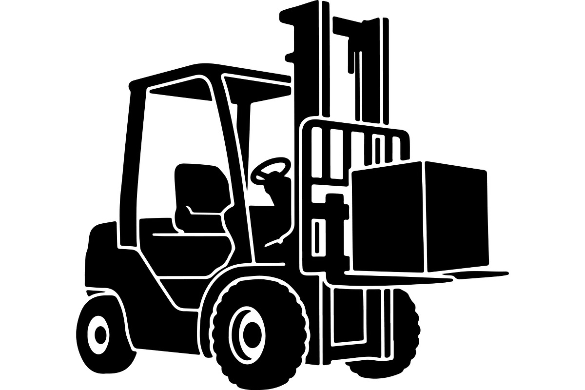Forklift truck silhouette, a Transportation Illustration by abu67222 (Photo 7 of 13)