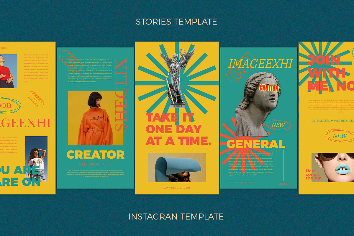 IMAGEEXHI Retro Instagram Template, a Social Media Template by Compaq_Creative (Photo 7 of 11)
