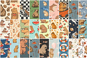100 Trend Capybara Seamless Patterns, a Pattern Graphic by mkStudioLab (Thumbnail 4 of 4)