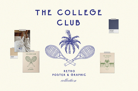 Classic Retro Line Art & Posters, a Decorative Illustration by Laras Wonderland