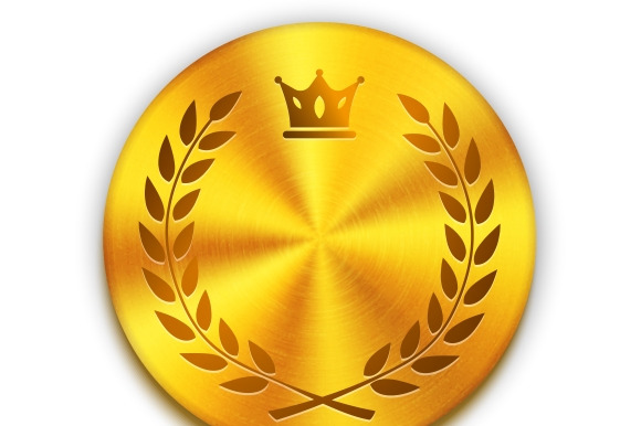 Textured Golden Metal Button