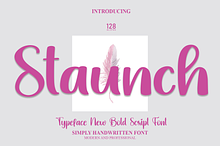 Staunch | Script Font
