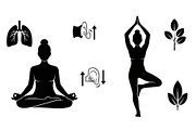 Yoga Meditation Silhouette Vector Bu, an Illustration by Artivon (Thumbnail 32 of 40)
