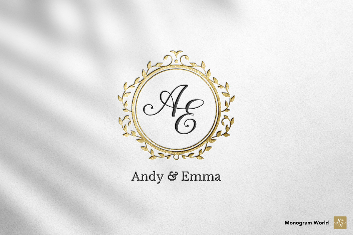 Wedding Monogram AE, a Branding & Logo Template by Monogram World (Photo 1 of 5)