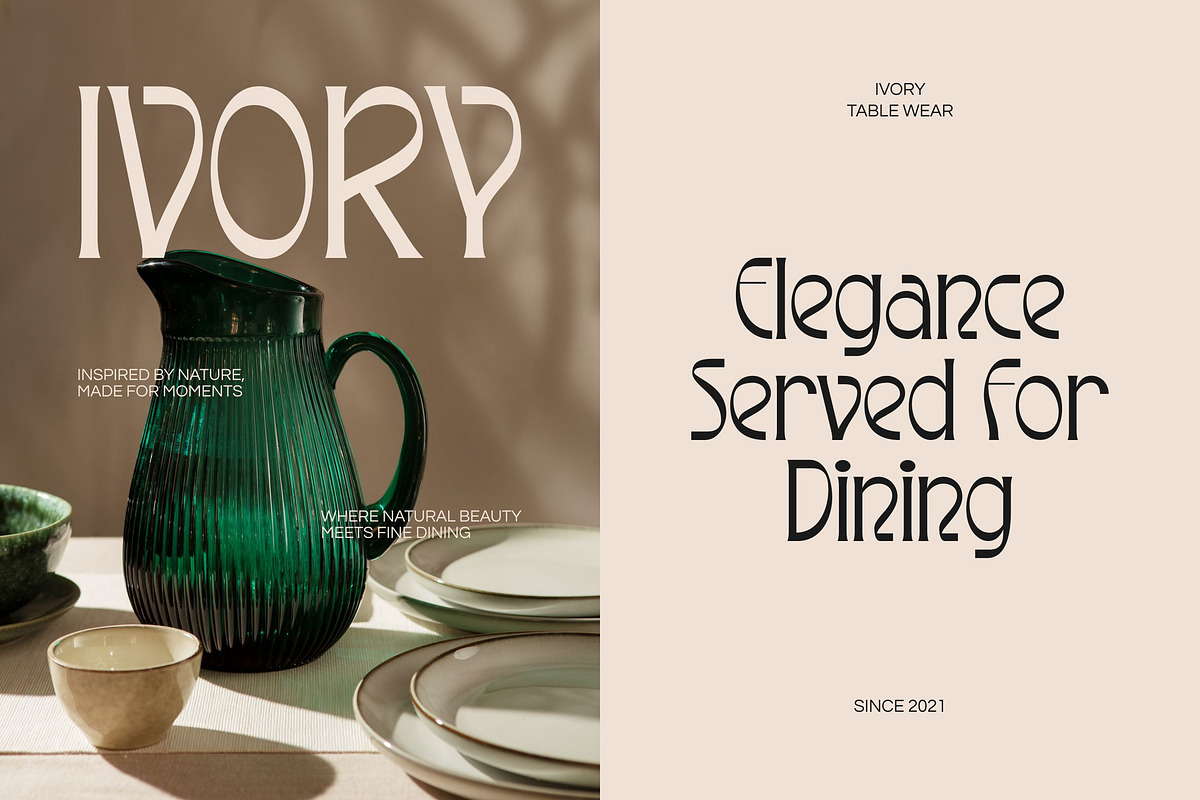 Exotisal - Botanical Display Font, a Serif Font by Imoodev (Photo 2 of 6)