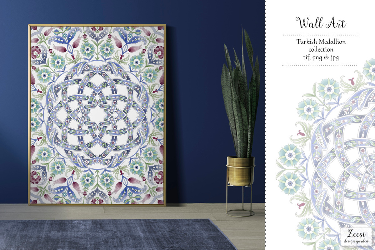 Turkish Medallion Patterns & Motifs, a Pattern Graphic by Zeesi Design Garden (Photo 3 of 10)