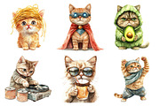 Funny Cat Clipart, Quirky Cat Clipar, an Illustration by Daily.Designs (Thumbnail 5 of 5)