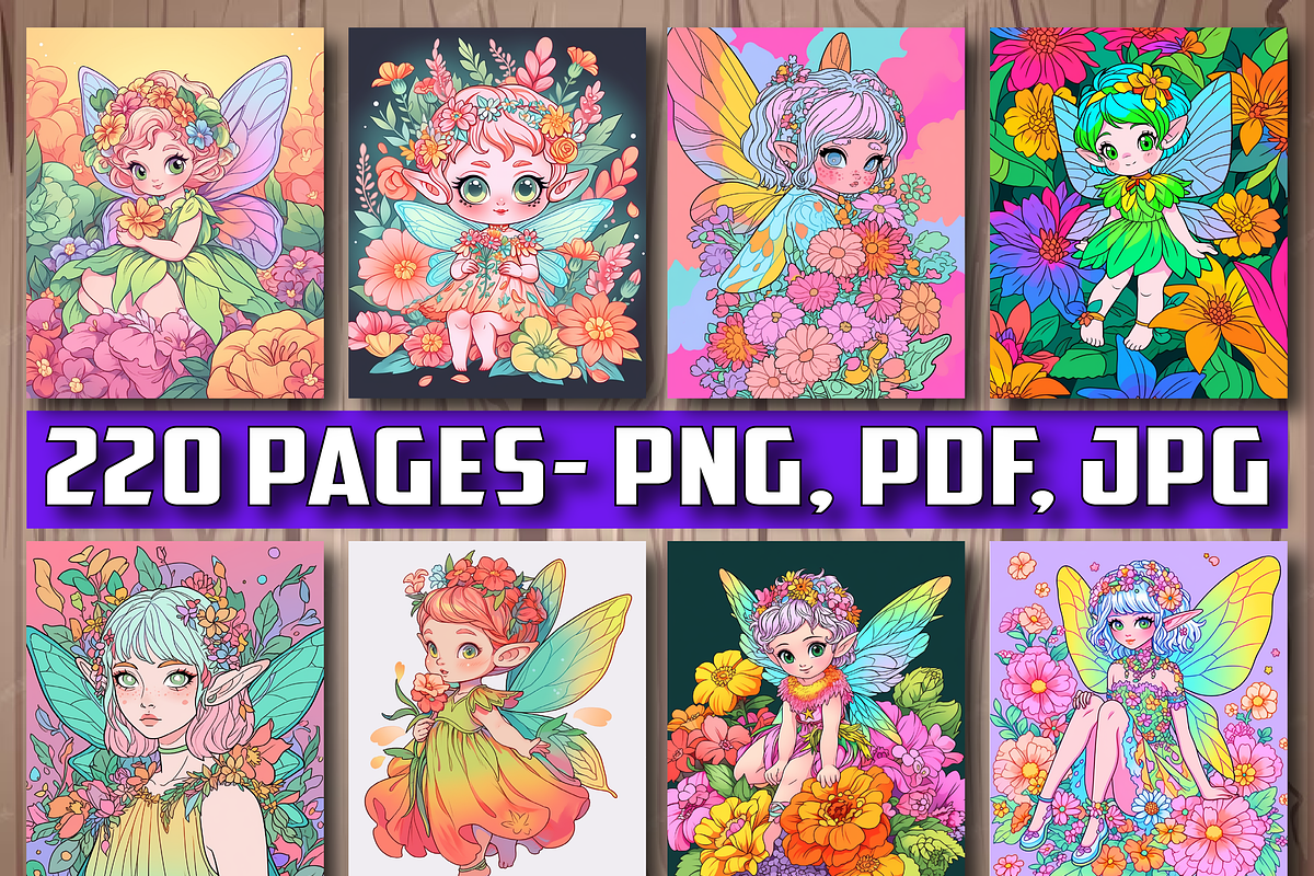 Baby Flower Fairy Coloring Pages V 2, a Decorative Illustration by ...