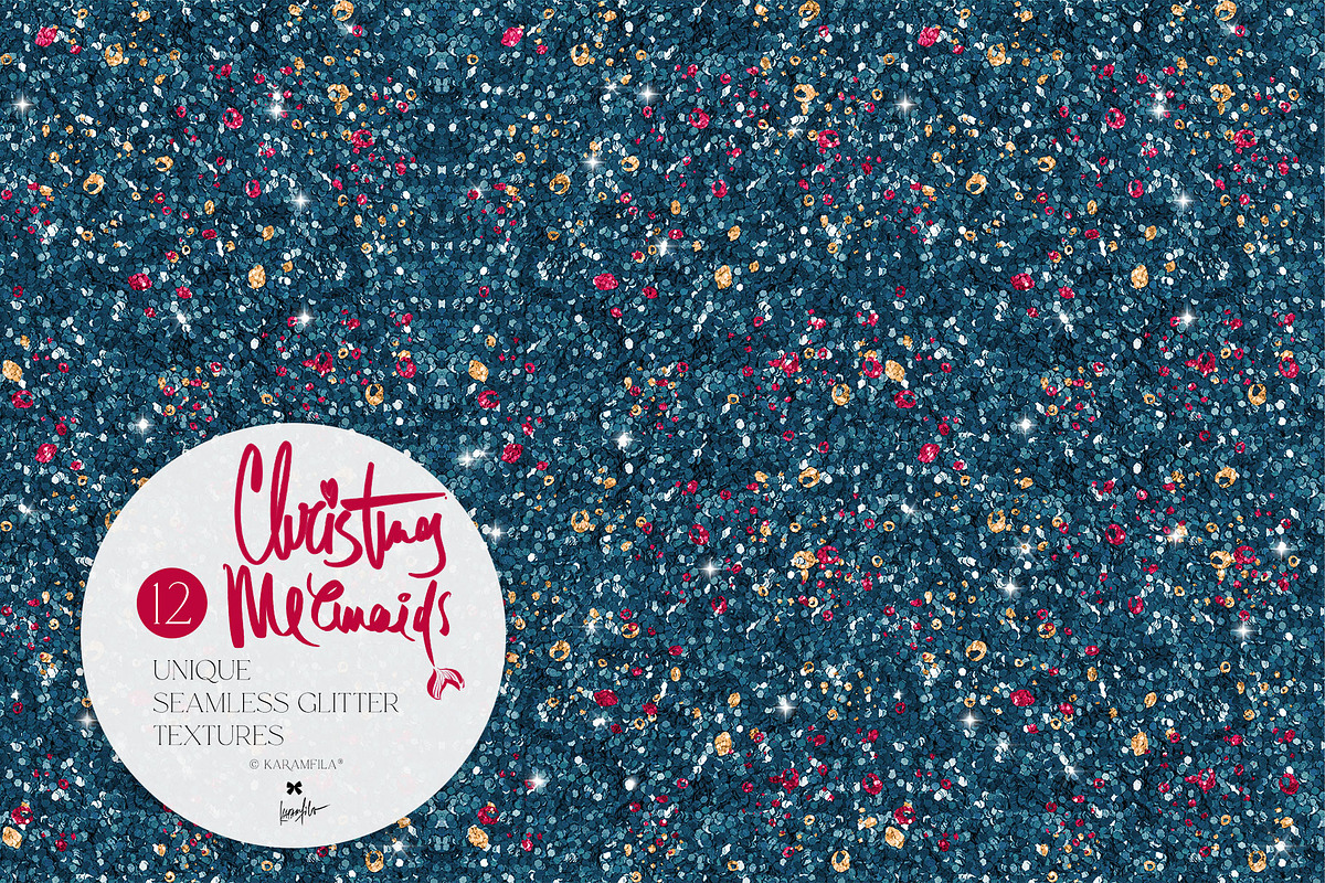 Mermaid Glitter Textures, a Pattern Graphic by KaramfilaS (Photo 10 of 15)
