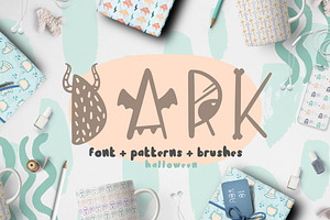 Dark font + patterns, brushes, MORE!