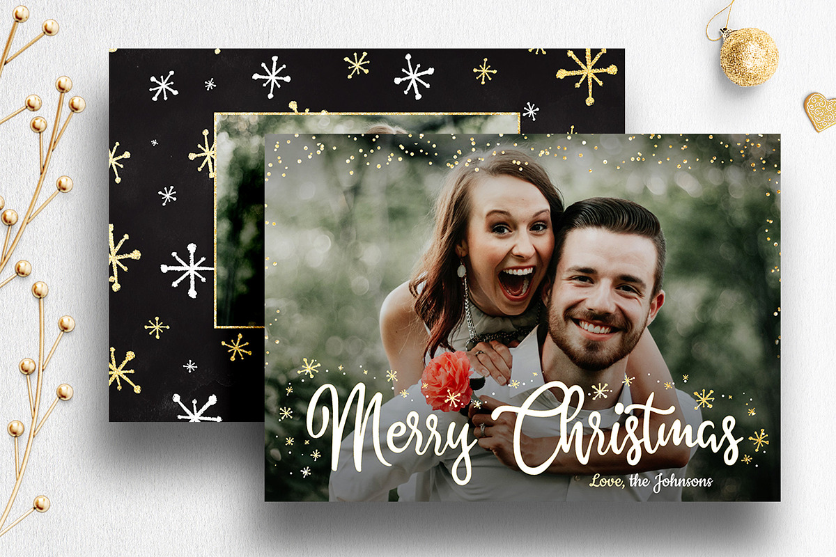 Christmas Card Psd Template Bundle, a Card Template by Nifty Template Studio (Photo 5 of 18)