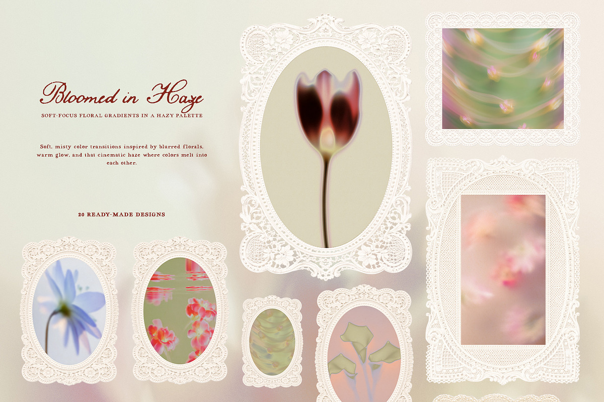 Bloomed in Haze: Floral Backgrounds, a Background Graphic by Purple (Photo 7 of 14)