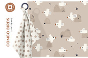 COMBO BIRDS, a Pattern Graphic by Muriel Petitpattern (Thumbnail 1 of 3)