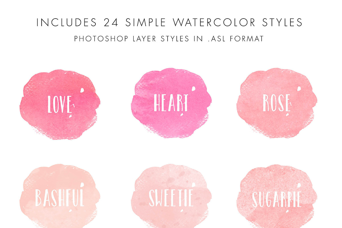 Watercolor Effects for Photoshop, a Texture Graphic by Hello Muse Design (Photo 2 of 6)