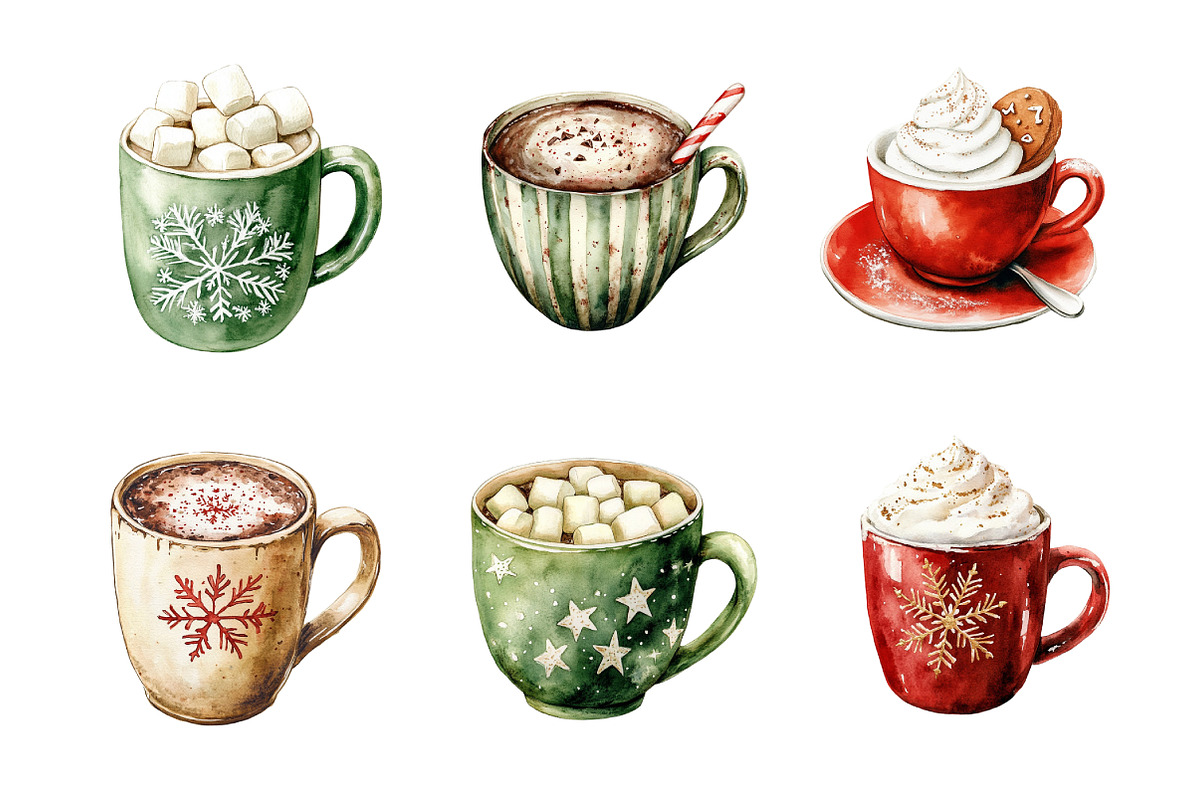 Christmas Sweets Coffee Clipart, an Illustration by SinaCreation (Photo 3 of 7)