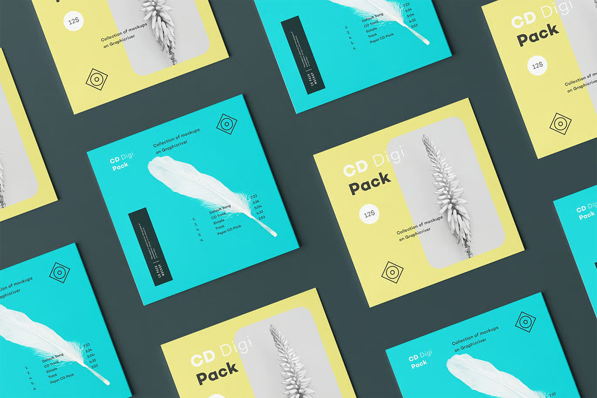 CD Digi Pack Mock-up, a Product Mockup by zippypixelstudio (Photo 6 of 16)