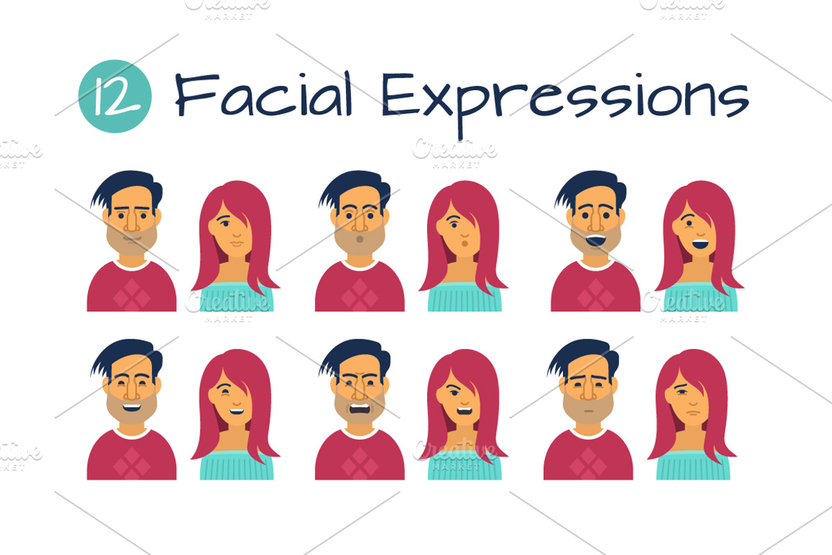 Facial Expression Avatars, a Person Illustration by Rassko (Photo 4 of 4)