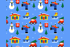 Winter Seamless Pattern Illustration, a Texture Illustration by graphicook