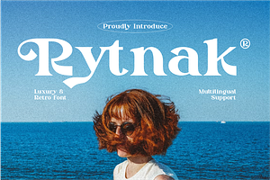 Rytnak - Luxury Retro Font, a Serif Font by QR Design Studio