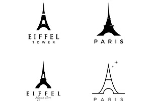 French eiffel tower building Logo, a Branding & Logo Template by LOGOCREATIVE