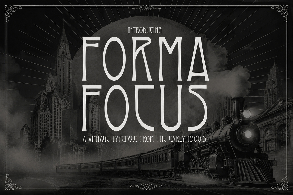 Forma Focus - Vintage 1900s Typeface, a Serif Font by HipFonts