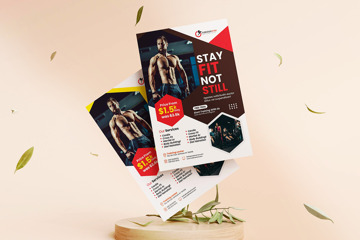 Fitness Trainer Flyer, a Flyer Template by Creativpixl (Photo 3 of 8)