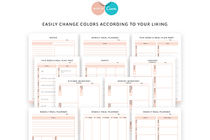 Weekly Meal Planner Printable PDF