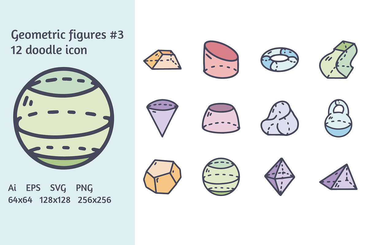Geometric figures 12 doodle icon, a Solid Icon by YershovOleksandr