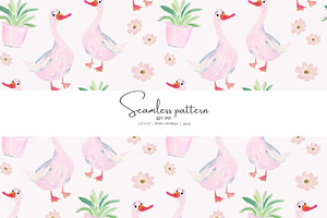 duck seamless pattern, a Pattern Graphic by Pink Studio Art
