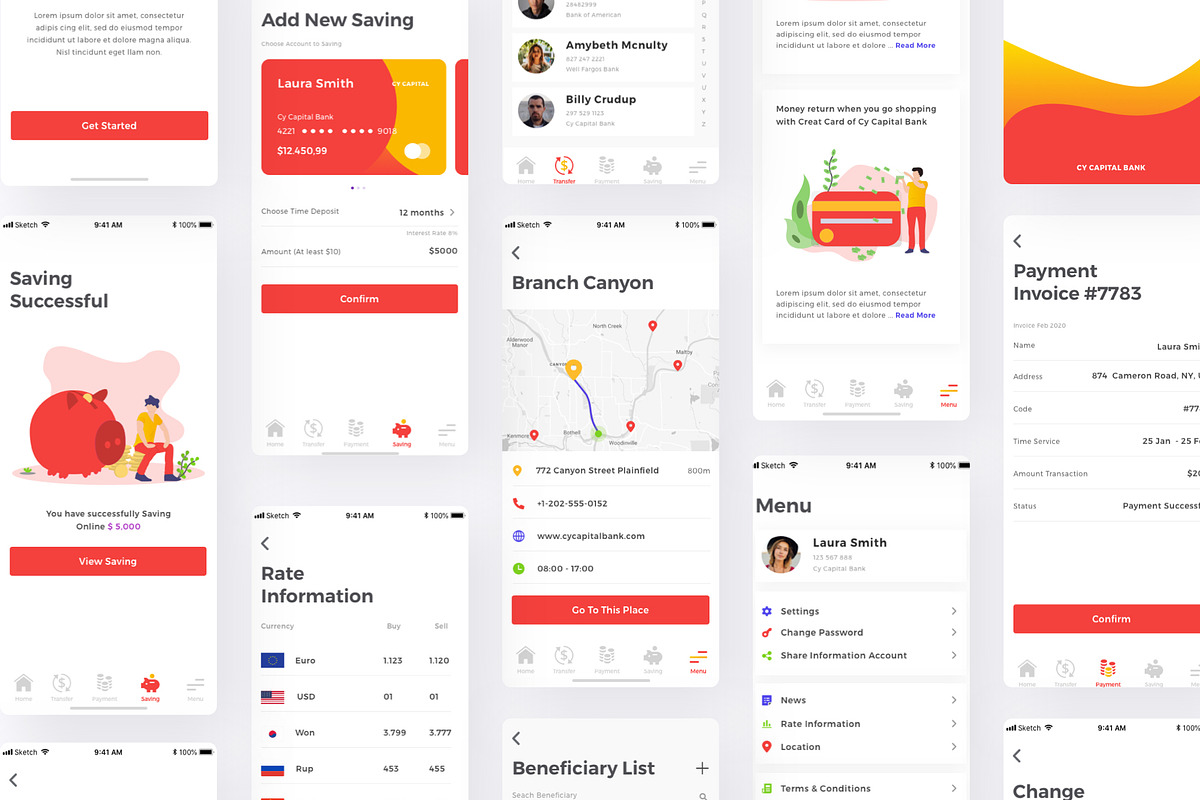 Cy Capital Bank App UI Kit, an App Template by Capi Product (Photo 5 of 18)