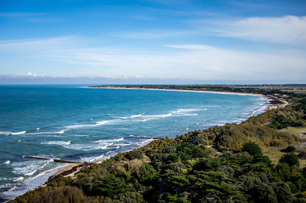 Coastline and seascape view from the Whale lighthouse, in Re isl, a Nature Photo by GoodGoods