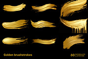 Golden brush strokes. 80 images, a Decorative Illustration by Handmadefont (Thumbnail 2 of 11)