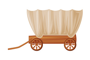 Wagon Cart With Cover As Wild West