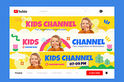 Creative Kids YouTube Banner Design, a Social Media Template by twinstd (Thumbnail 2 of 2)