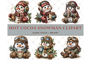 Hot Cocoa Snowman Clipart JPG, an Illustration by Memories By Lea (Thumbnail 10 of 10)