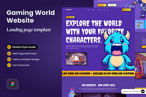 Gaming World Landing Page