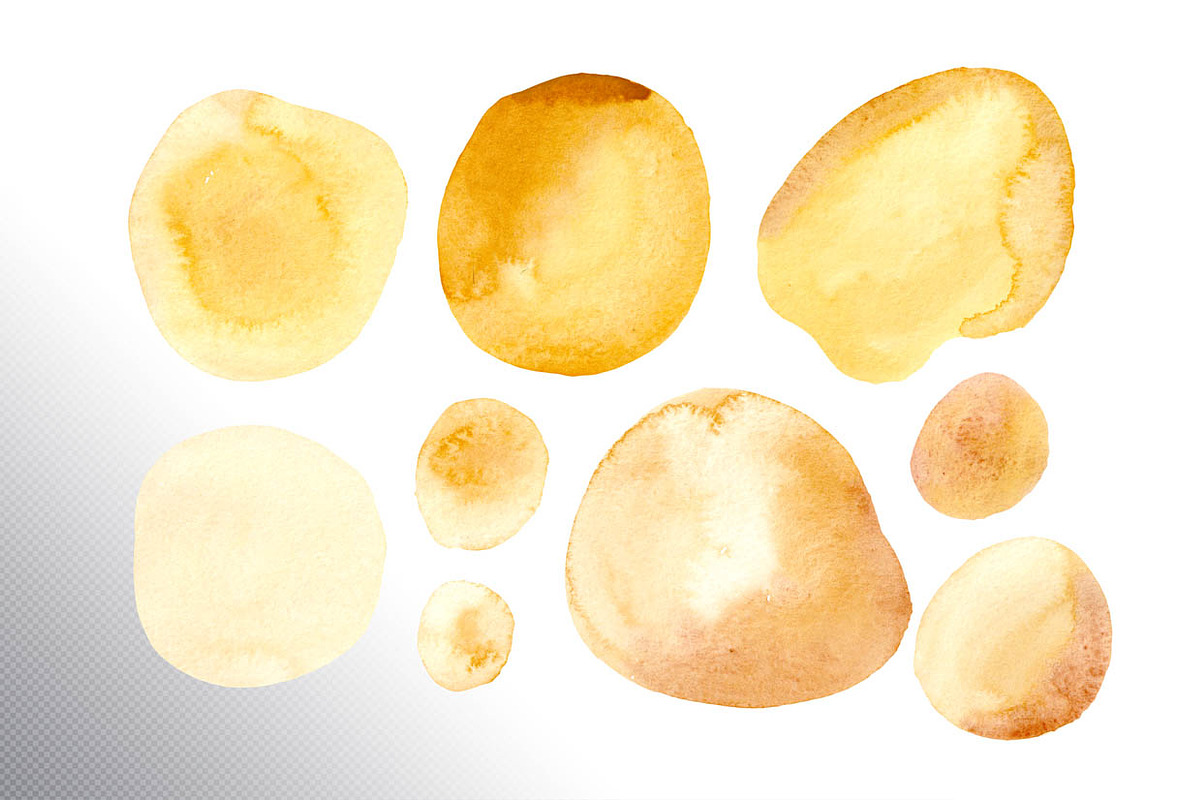 Watercolor blobs, a Texture Illustration by Daria Ustiugova (Photo 3 of 9)