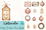 Vintage Christmas Merry & Bright, an Illustration by CrexoraLab (Thumbnail 5 of 5)